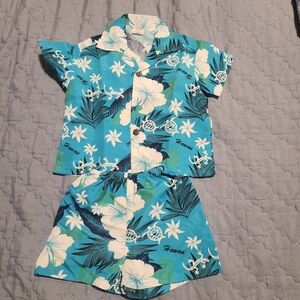 Koko Keiki Hawaii Boy’s 2-Piece Hawaiian Tropical Outfit